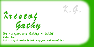 kristof gathy business card