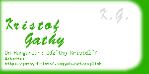 kristof gathy business card